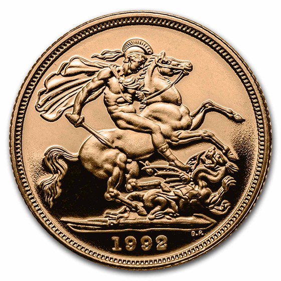 1992 Great Britain Gold Sovereign Proof (w/Box & COA) 1992 Great Britain Gold Sovereign Proof (w/Box & COA)