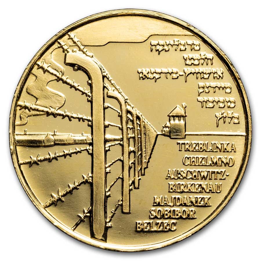 1992 Israel Gold Medal Concentration Camp Victims Proof