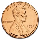 1992 Lincoln Cent BU (Red)