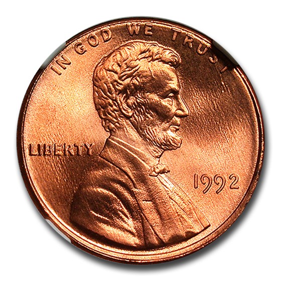 1992 Lincoln Cent MS-69 NGC (Red) 1992 Lincoln Cent MS-69 NGC (Red)