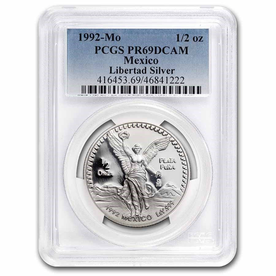 1992 Mexico 1/2 oz Silver Libertad PF-69 PCGS
