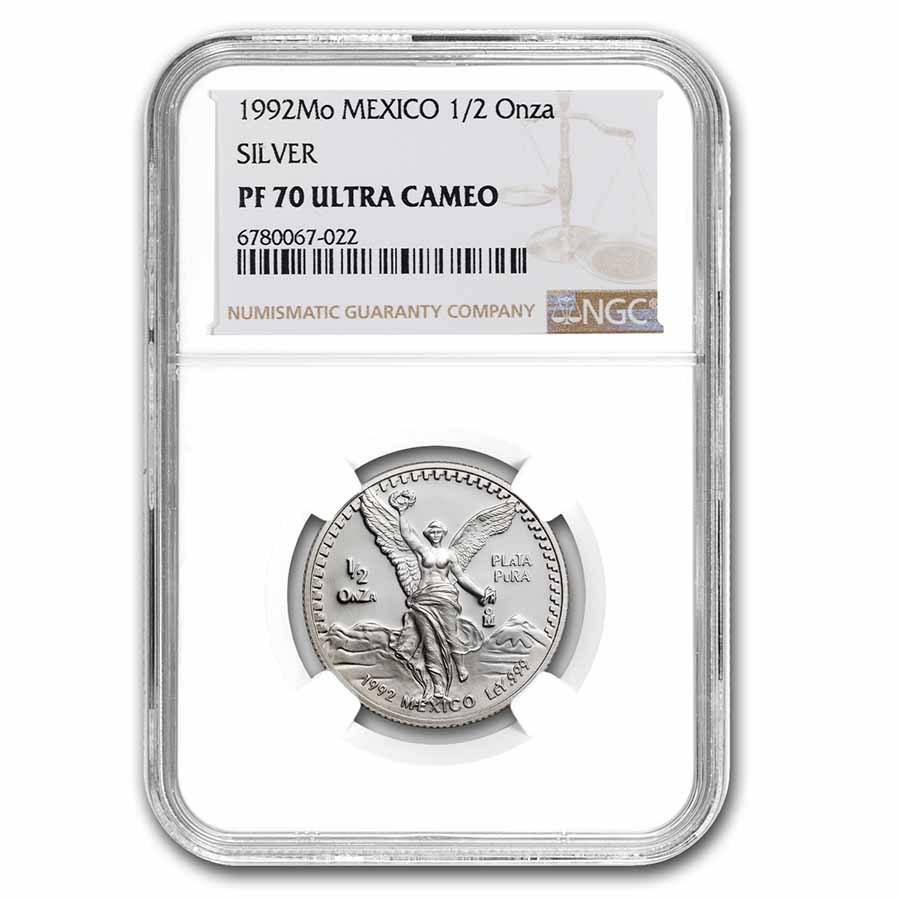 1992 Mexico 1/2 oz Silver Libertad PF-70 NGC