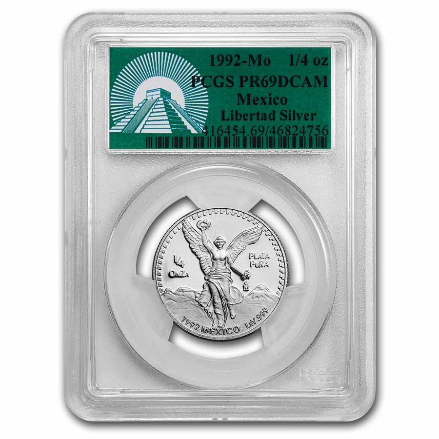 Buy 1992 Mexican 1/4 oz Silver Libertad PR-69 PCGS (Green Label) | APMEX