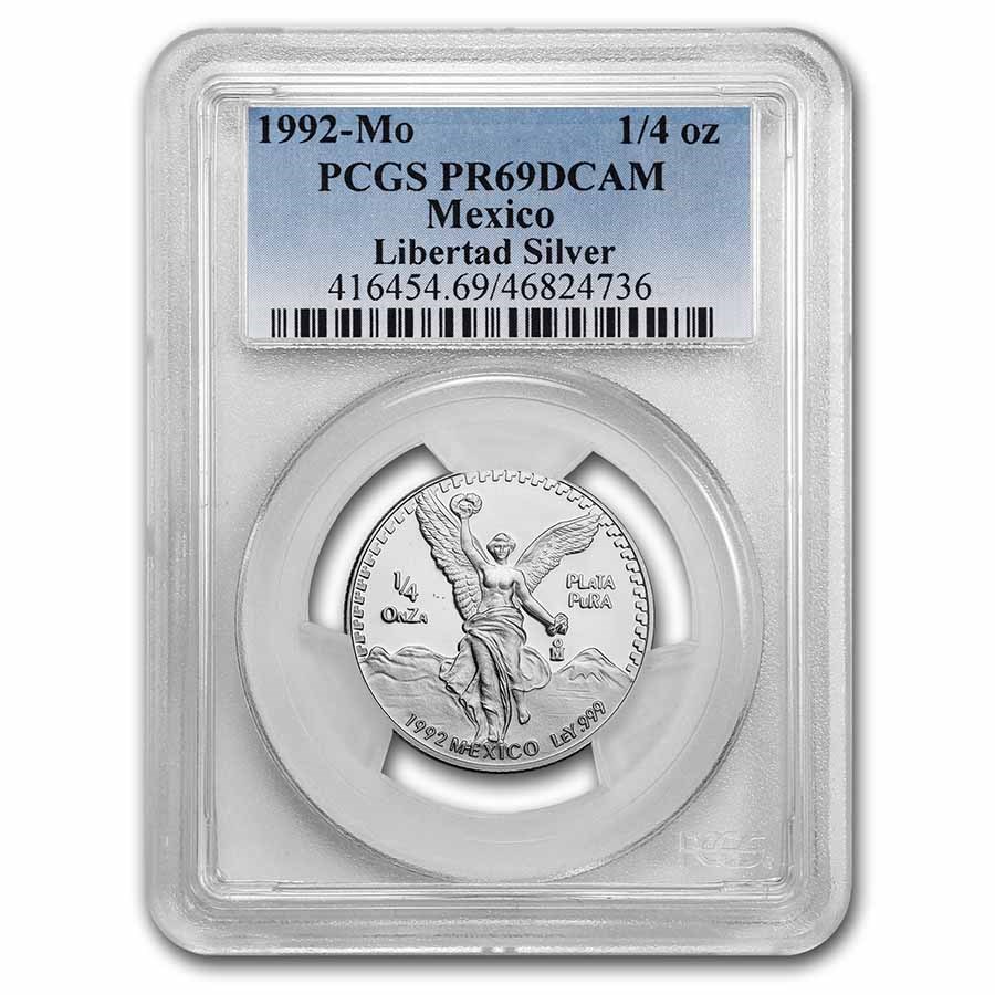 1992 Mexico 1/4 oz Silver Libertad PR-69 PCGS