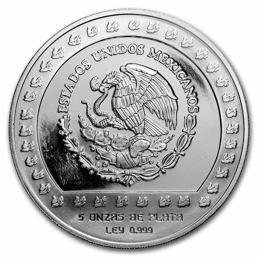 Buy 1992 Mexican 5 oz Silver 10 Pesos Piedra de Tizoc Proof | APMEX