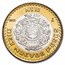1992 Mexico Silver Bimetallic 10 New Pesos BU