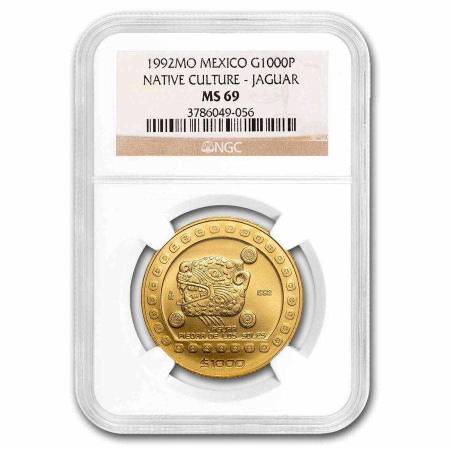 Buy 1992-Mo Mexican Gold 1000 Pesos Jaguar MS-69 NGC | APMEX