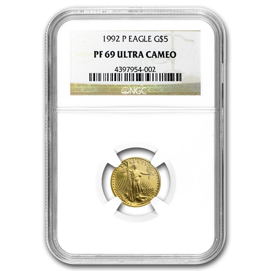 1992-P 1/10 oz Proof American Gold Eagle PF-69 UCAM NGC