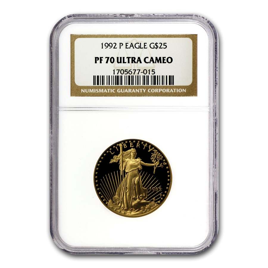 1992-P 1/2 oz Proof American Gold Eagle PF-70 NGC