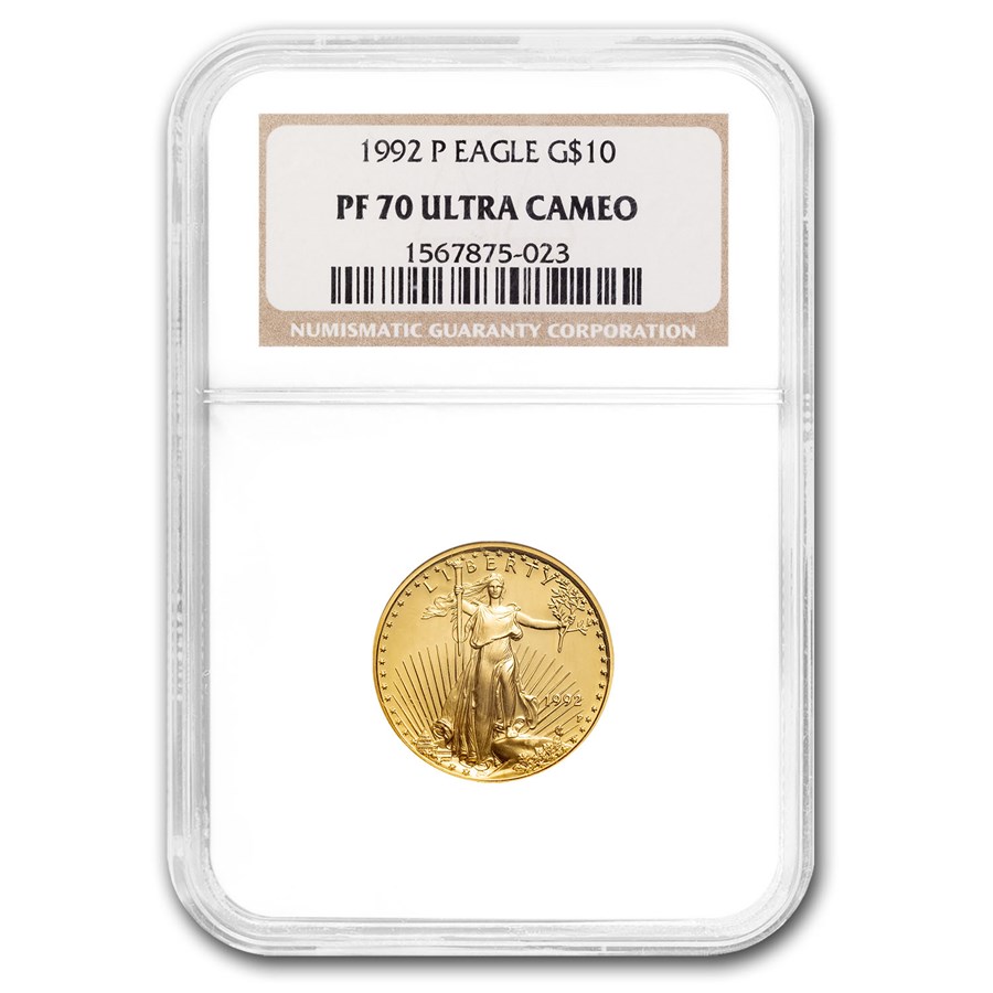 1992-P 1/4 oz Proof American Gold Eagle PF-70 UCAM NGC