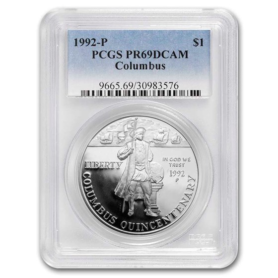 1992-P Columbus Quincentenary $1 Silver Commem PR-69 PCGS 1992-P Columbus Quincentenary $1 Silver Commem PR-69 PCGS