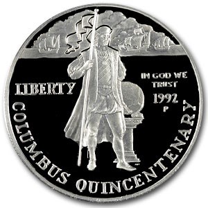 1992-P Columbus Quincentenary $1 Silver Commem Prf (Capsule Only)