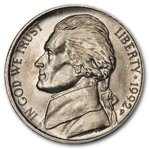 1992-P Jefferson Nickel BU 1992-P Jefferson Nickel BU
