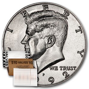 1992-P Kennedy Half Dollar 20-Coin Roll BU 1992-P Kennedy Half Dollar 20-Coin Roll BU