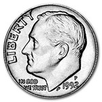 1992-P Roosevelt Dime 50-Coin Roll BU