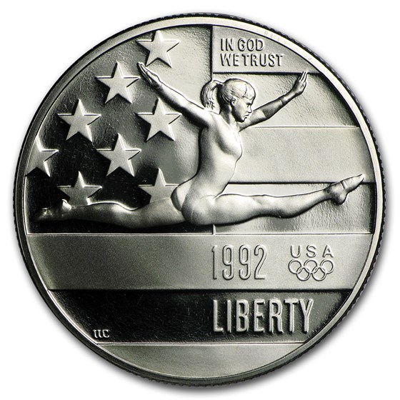 1992-P U.S. Olympic Gymnast 1/2 Dollar Clad Commem BU (Coin only) 1992-P U.S. Olympic Gymnast 1/2 Dollar Clad Commem BU (Coin only)