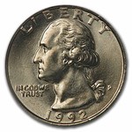 1992-P Washington Quarter 40-Coin Roll BU