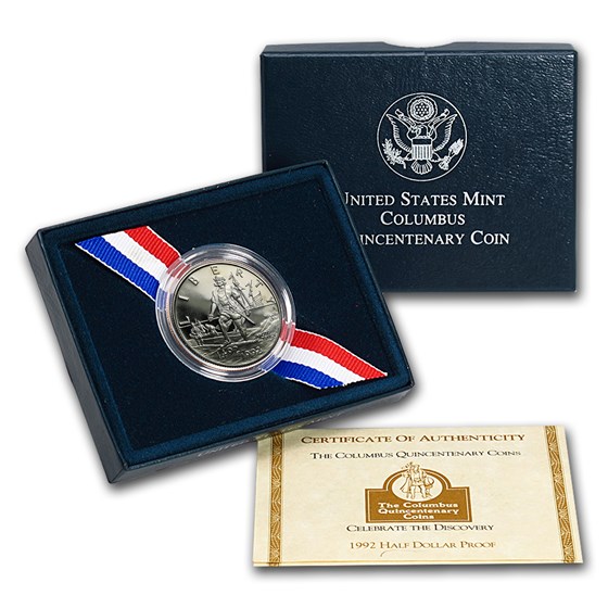 1992-S Columbus Quincentenary 1/2 Dollar Clad Commem Pf (Box/COA) 1992-S Columbus Quincentenary 1/2 Dollar Clad Commem Pf (Box/COA)