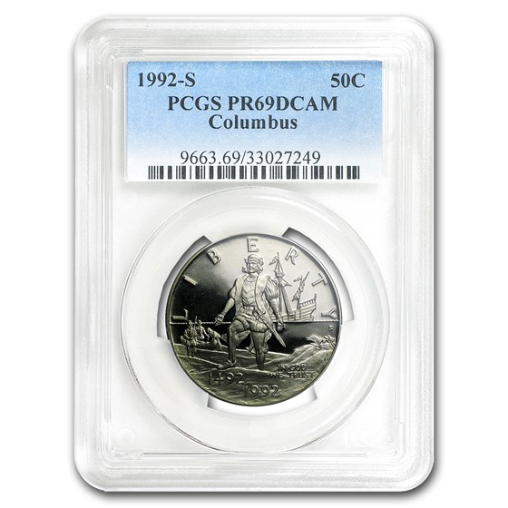 1992-S Columbus Quincentenary 1/2 Dollar Clad Commem PR-69 PCGS 1992-S Columbus Quincentenary 1/2 Dollar Clad Commem PR-69 PCGS