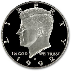 1992-S Kennedy Half Dollar Gem Proof