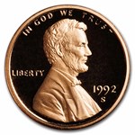 1992-S Lincoln Cent 50-Coin Roll Proof