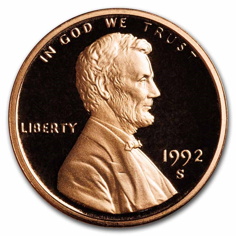 1992-S Lincoln Cent Gem Proof (Red)