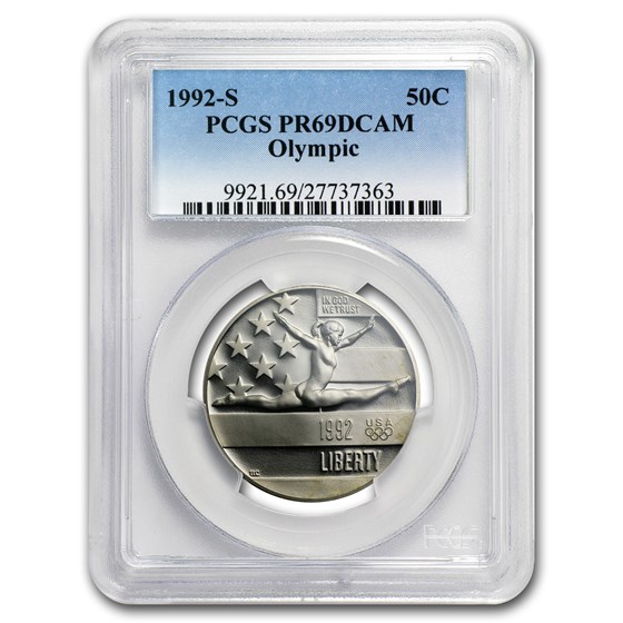 1992-S Olympic 1/2 Dollar Clad Commem PR-69 PCGS 1992-S Olympic 1/2 Dollar Clad Commem PR-69 PCGS
