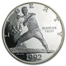 1992-S Olympic Baseball $1 Silver Commem Proof (Capsule only)