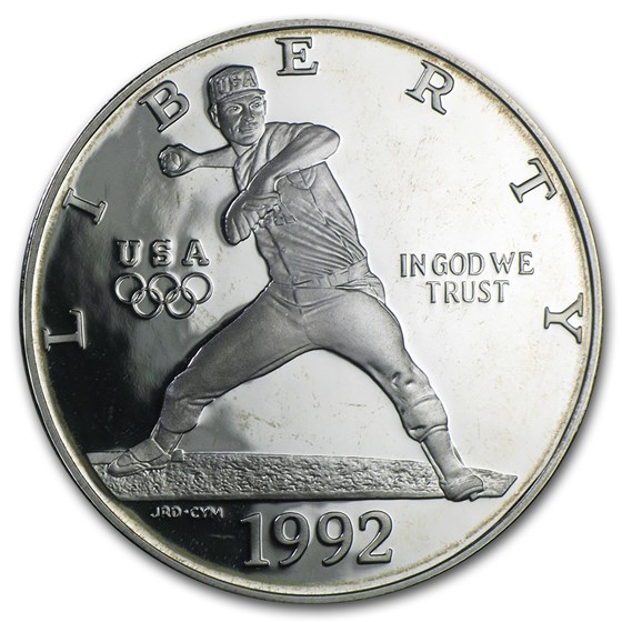 1992-S Olympic Baseball $1 Silver Commem Proof (Capsule only) 1992-S Olympic Baseball $1 Silver Commem Proof (Capsule only)