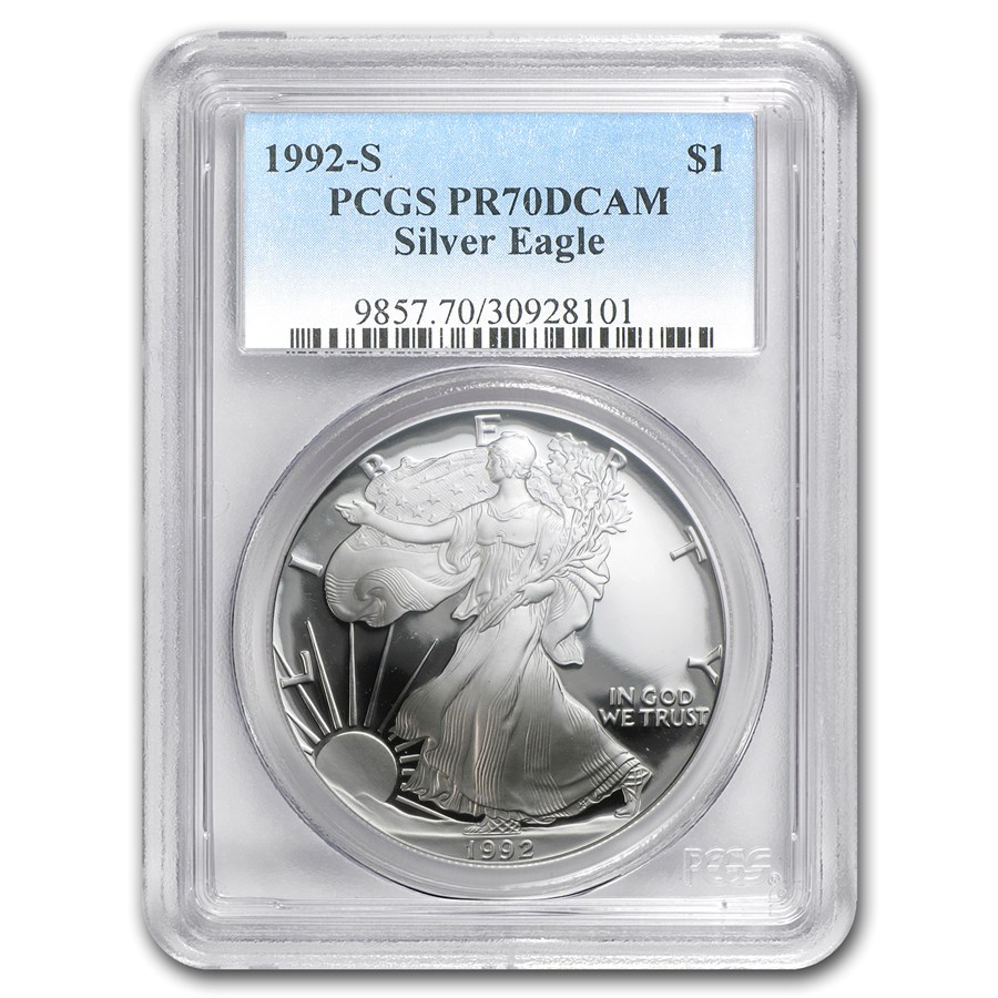 1992-S Proof American Silver Eagle PR-70 PCGS