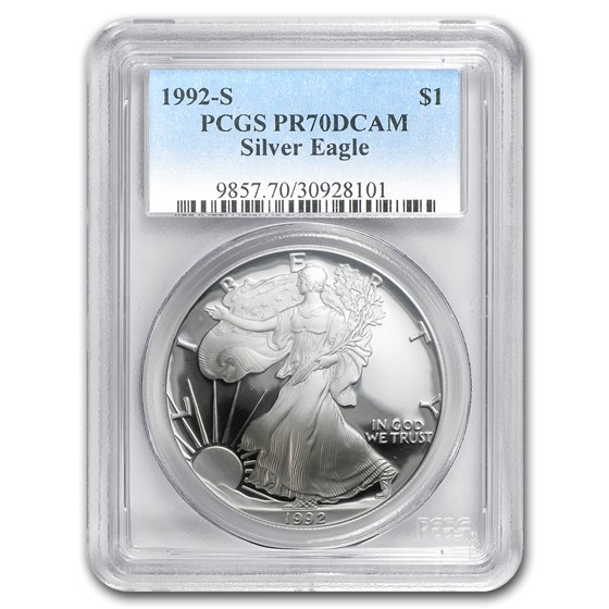 1992-S Proof American Silver Eagle PR-70 PCGS 1992-S Proof American Silver Eagle PR-70 PCGS