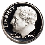 1992-S Roosevelt Dime 50-Coin Roll Proof
