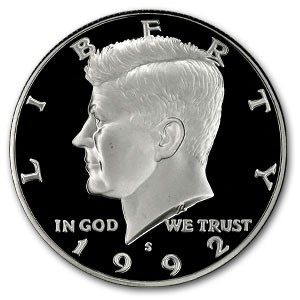 1992-S Silver Kennedy Half Dollar Gem Proof