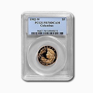1992-W Gold $5 Commem Columbus Quincentenary PR-70 PCGS 1992-W Gold $5 Commem Columbus Quincentenary PR-70 PCGS