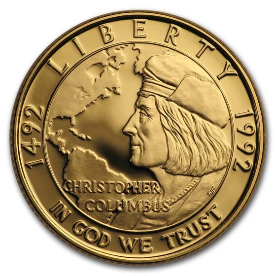 1992-W Gold $5 Commem Columbus Quincentenary Proof (w/Box & COA) 1992-W Gold $5 Commem Columbus Quincentenary Proof (w/Box & COA)