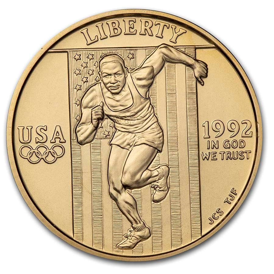 1992-W Gold $5 Commem Olympic BU (Capsule Only)