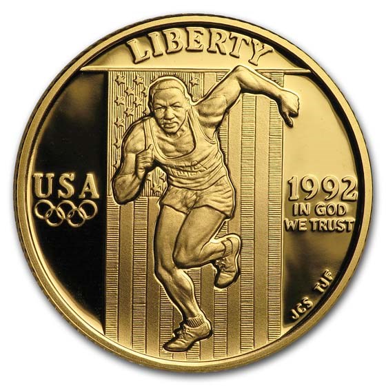 1992-W Gold $5 Commem Olympic BU (w/Box & COA) 1992-W Gold $5 Commem Olympic BU (w/Box & COA)