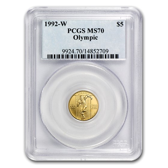 1992-W Gold $5 Commem Olympic MS-70 PCGS 1992-W Gold $5 Commem Olympic MS-70 PCGS