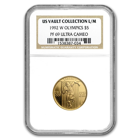 1992-W Gold $5 Commem Olympic PF-69 NGC 1992-W Gold $5 Commem Olympic PF-69 NGC
