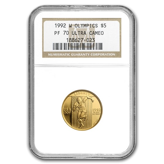 1992-W Gold $5 Commem Olympic PF-70 NGC 1992-W Gold $5 Commem Olympic PF-70 NGC