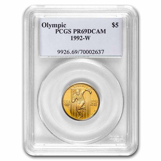 1992-W Gold $5 Commem Olympic PR-69 PCGS