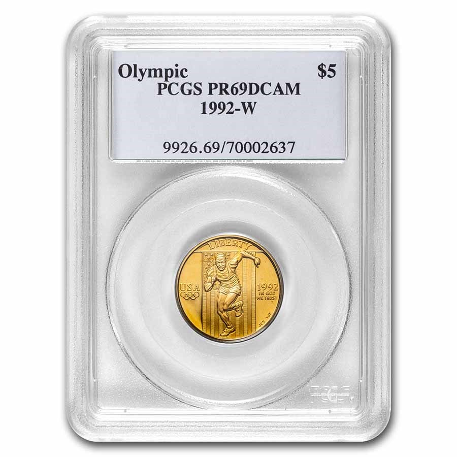 1992-W Gold $5 Commem Olympic PR-69 PCGS