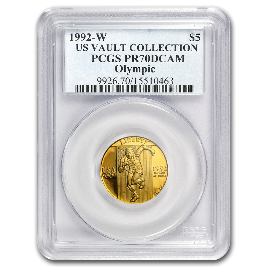 1992-W Gold $5 Commem Olympic PR-70 PCGS