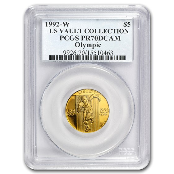 1992-W Gold $5 Commem Olympic PR-70 PCGS 1992-W Gold $5 Commem Olympic PR-70 PCGS