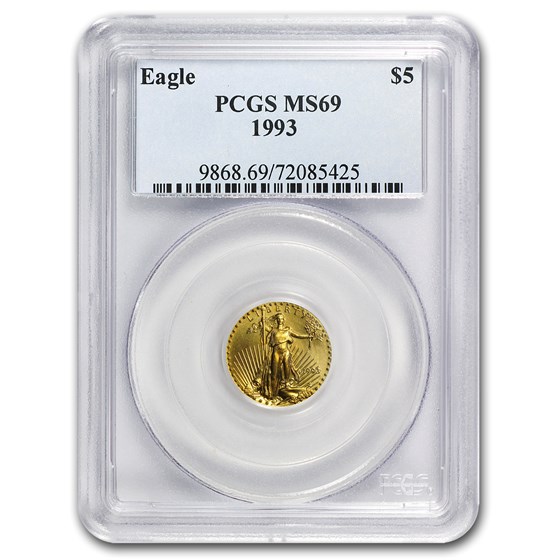 1993 1/10 oz American Gold Eagle MS-69 PCGS 1993 1/10 oz American Gold Eagle MS-69 PCGS