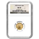 1993 1/10 oz American Gold Eagle MS-70 NGC