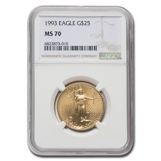 1993 1/2 oz American Gold Eagle MS-70 NGC 1993 1/2 oz American Gold Eagle MS-70 NGC