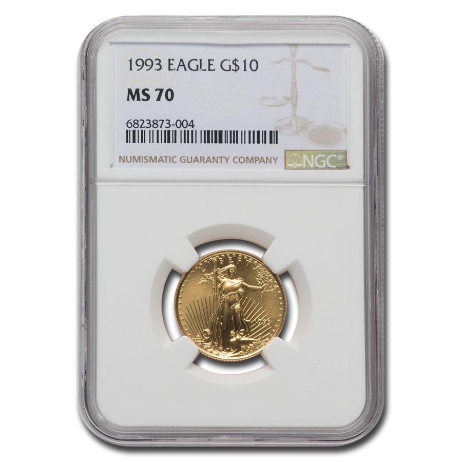 1993 1/4 oz American Gold Eagle MS-70 NGC