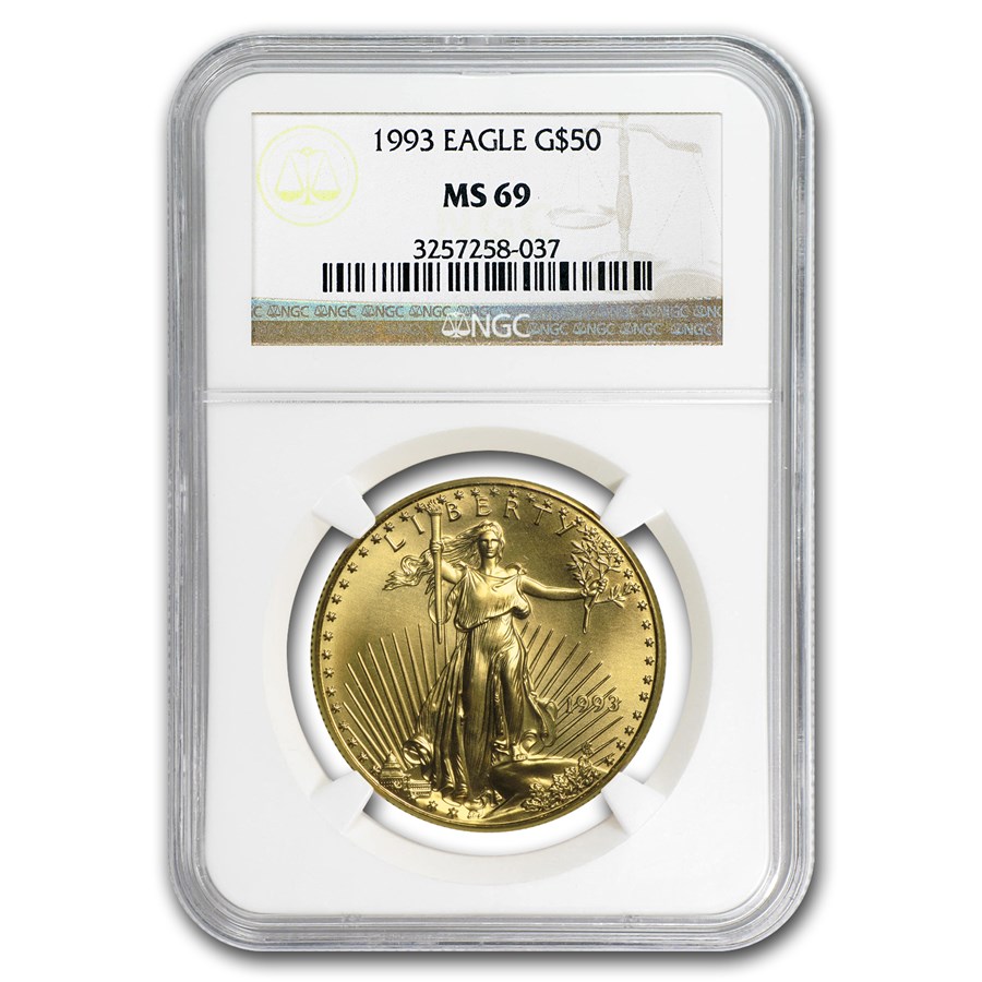 1993 1 oz American Gold Eagle MS-69 NGC