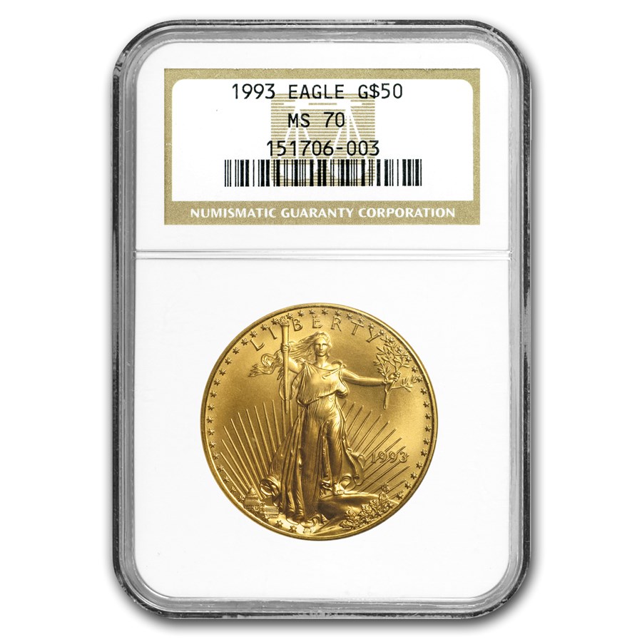 1993 1 oz American Gold Eagle MS-70 NGC